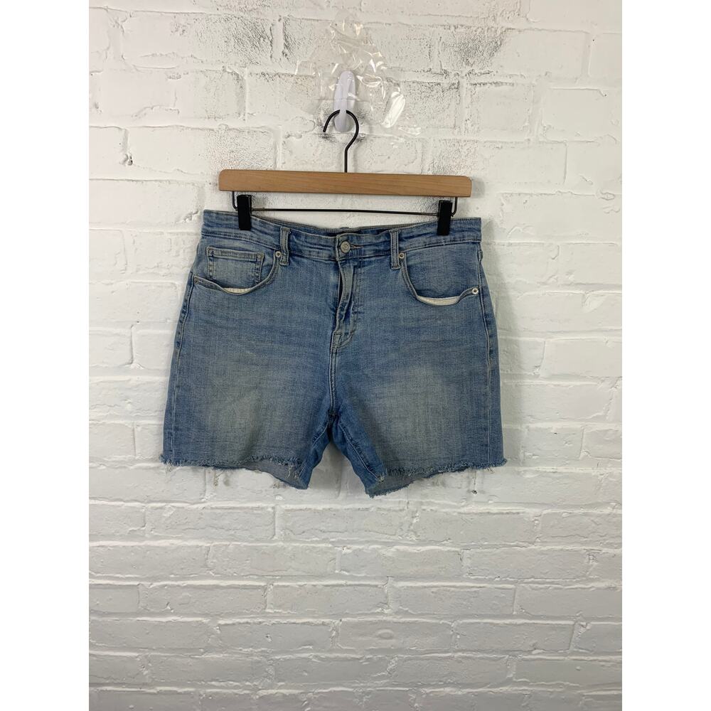 Lucky Brand Women's High Rise Cut-Off Shorts Denim Raw Hem Blue Size 31
